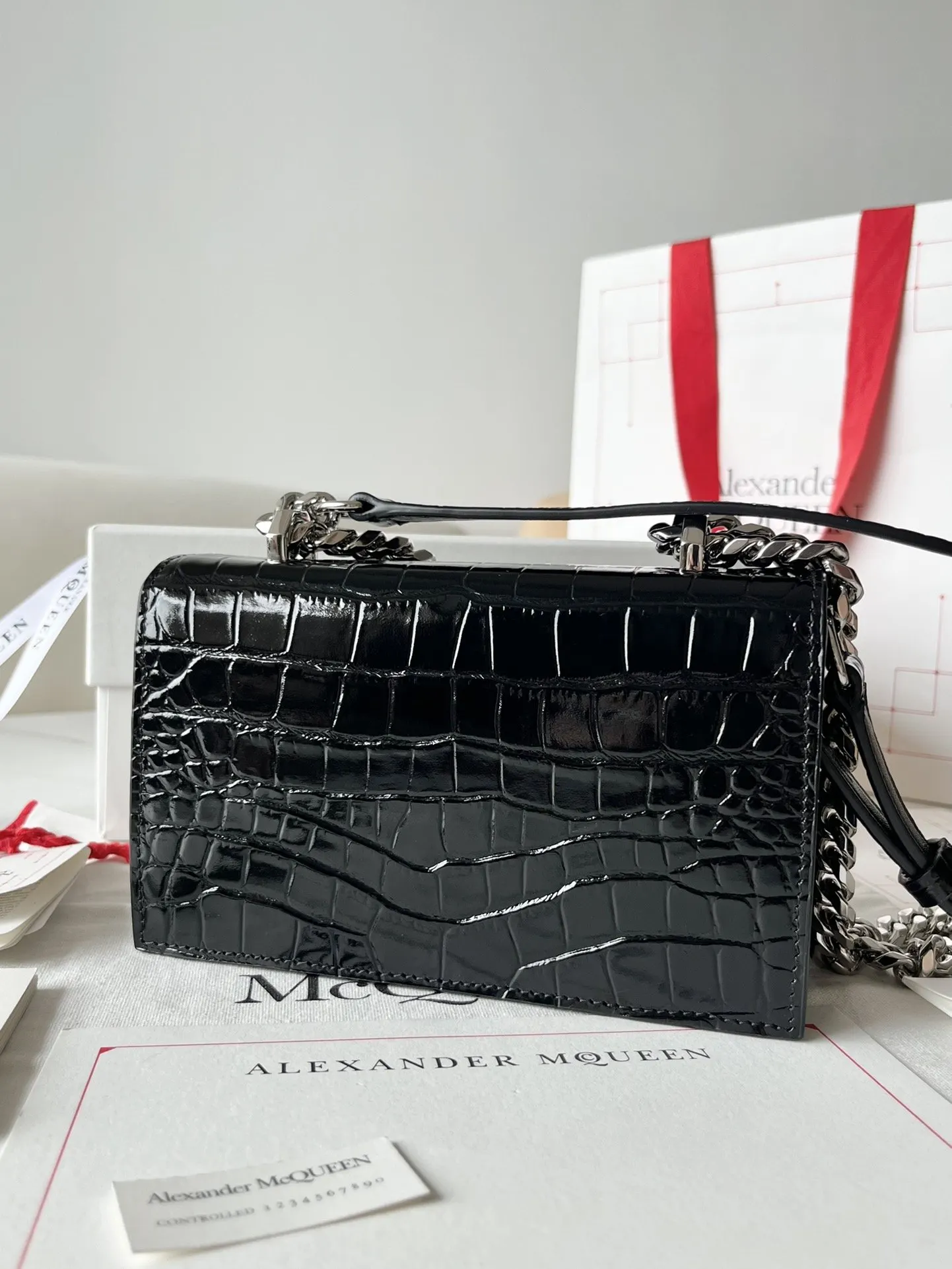 牛皮 亚力山大• Jewelled Satchel Min 收納包 旅行收納款