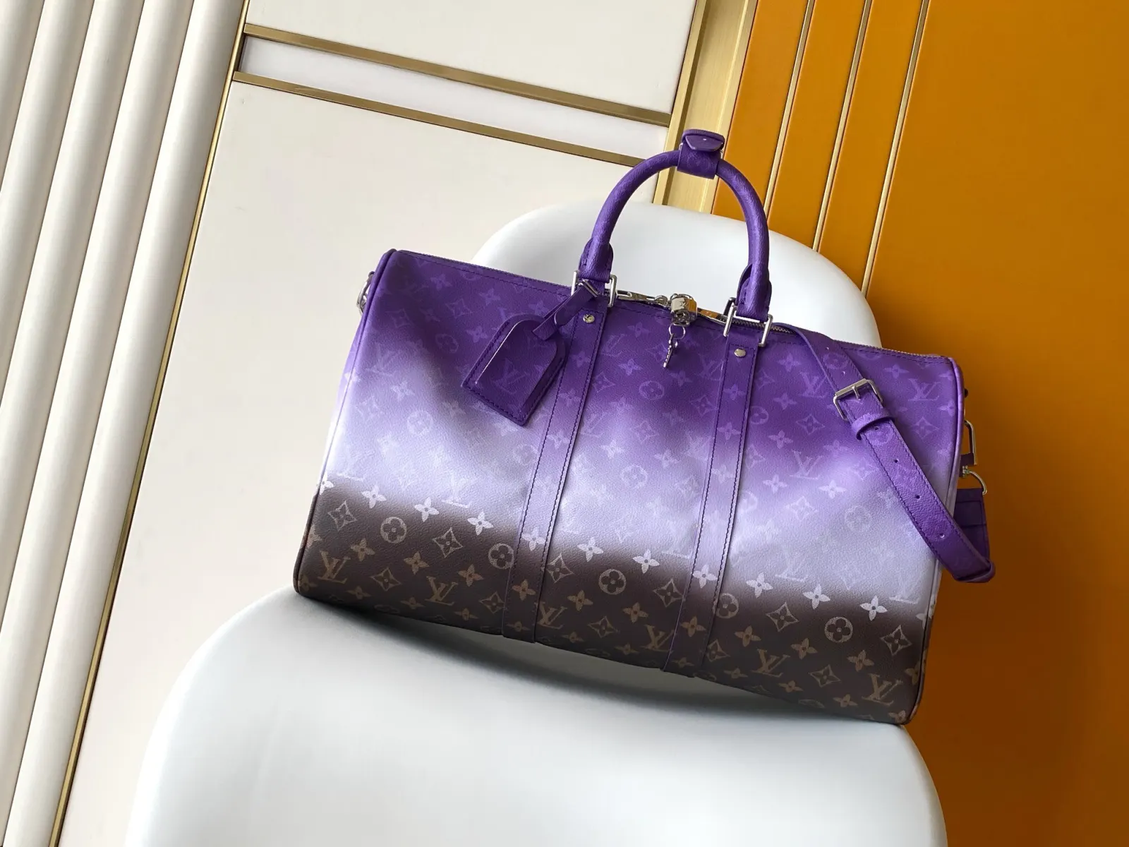 Keepall 紅色 銀色 帆布 旅行袋 大容量旅行款