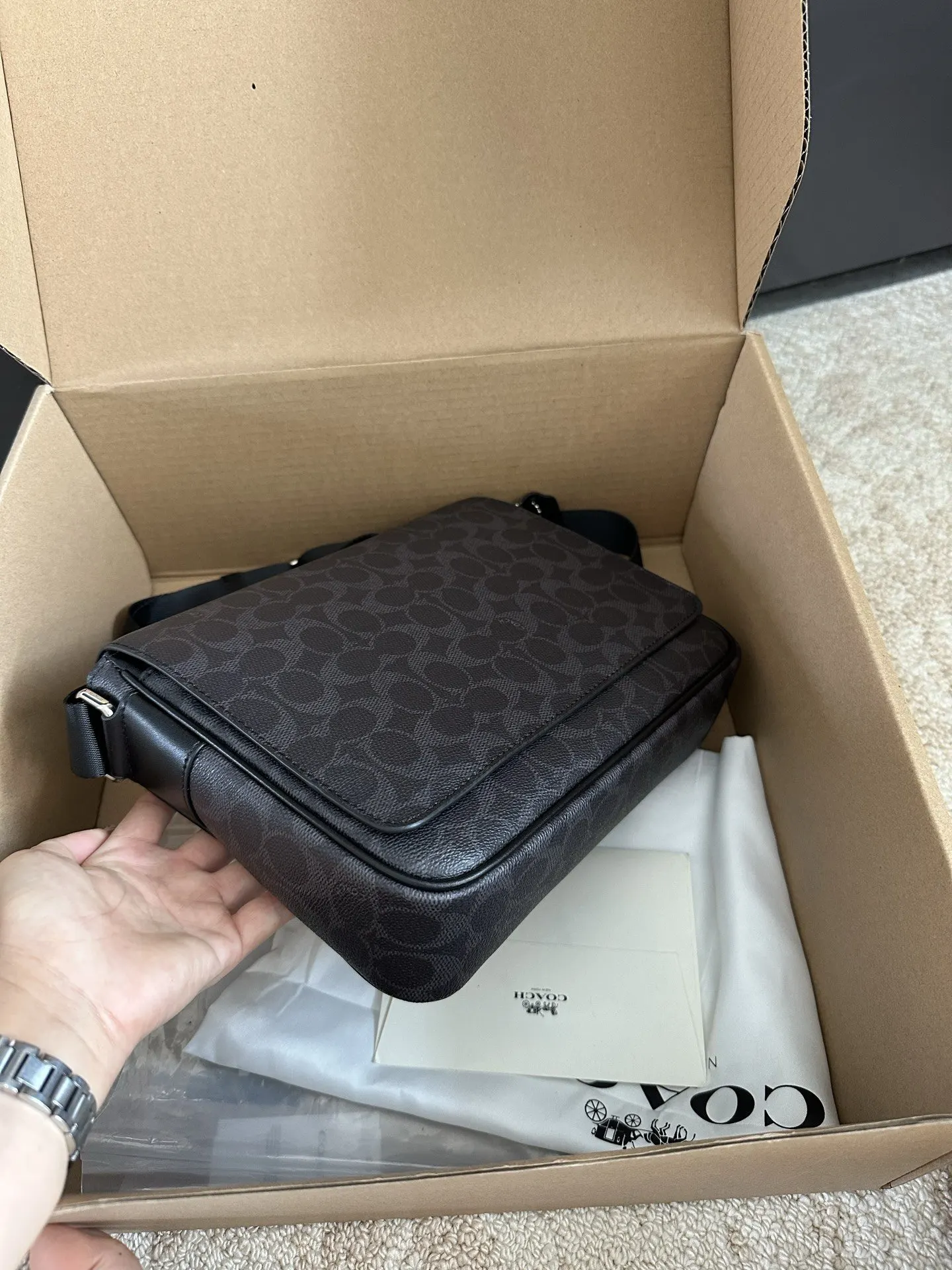 老花 斜背包 輕便斜挎款
