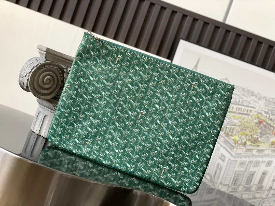 Goyard Green Clutch Bag