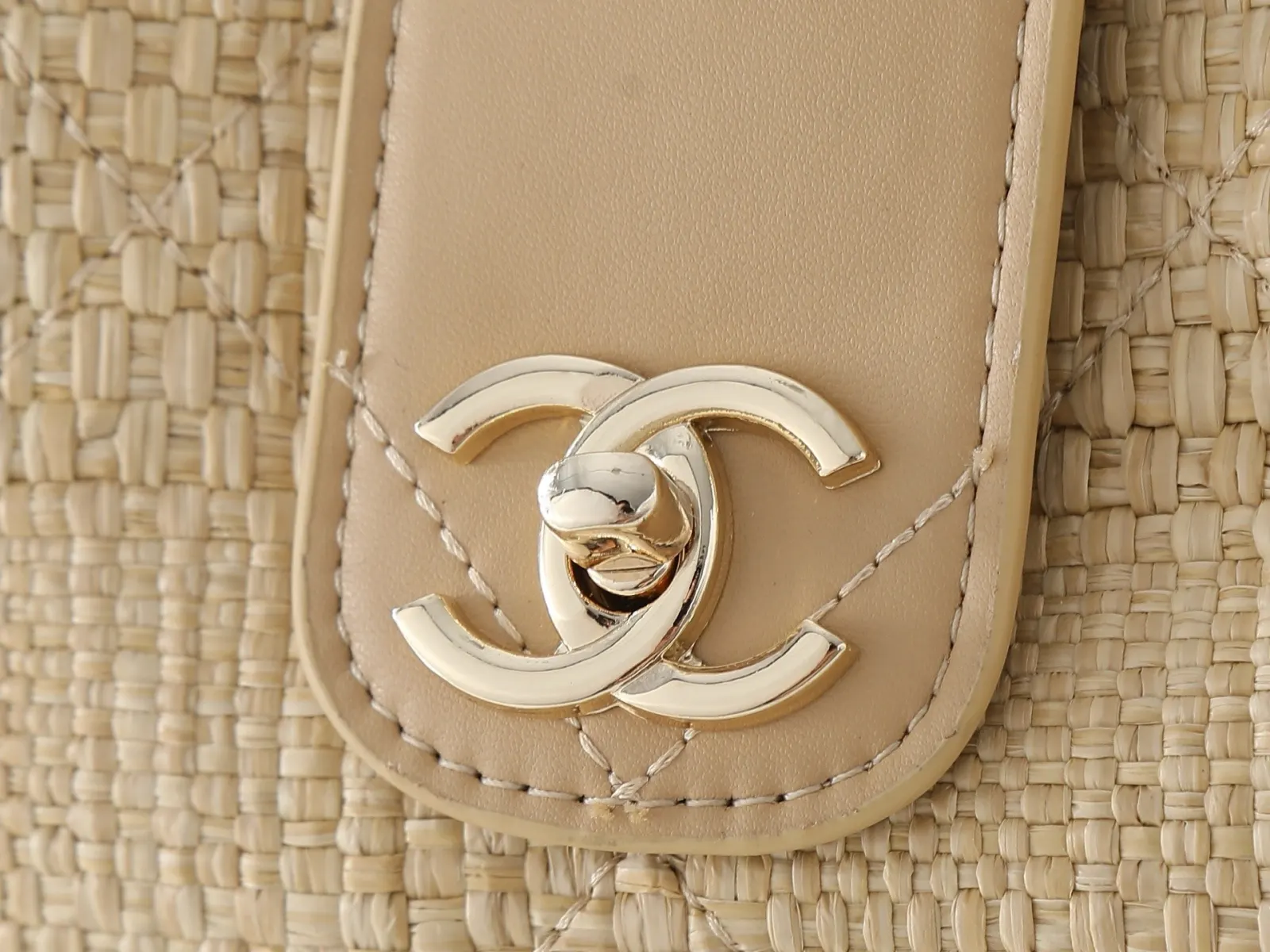 Beige Gold Hobo Shoulder Bag Vintage