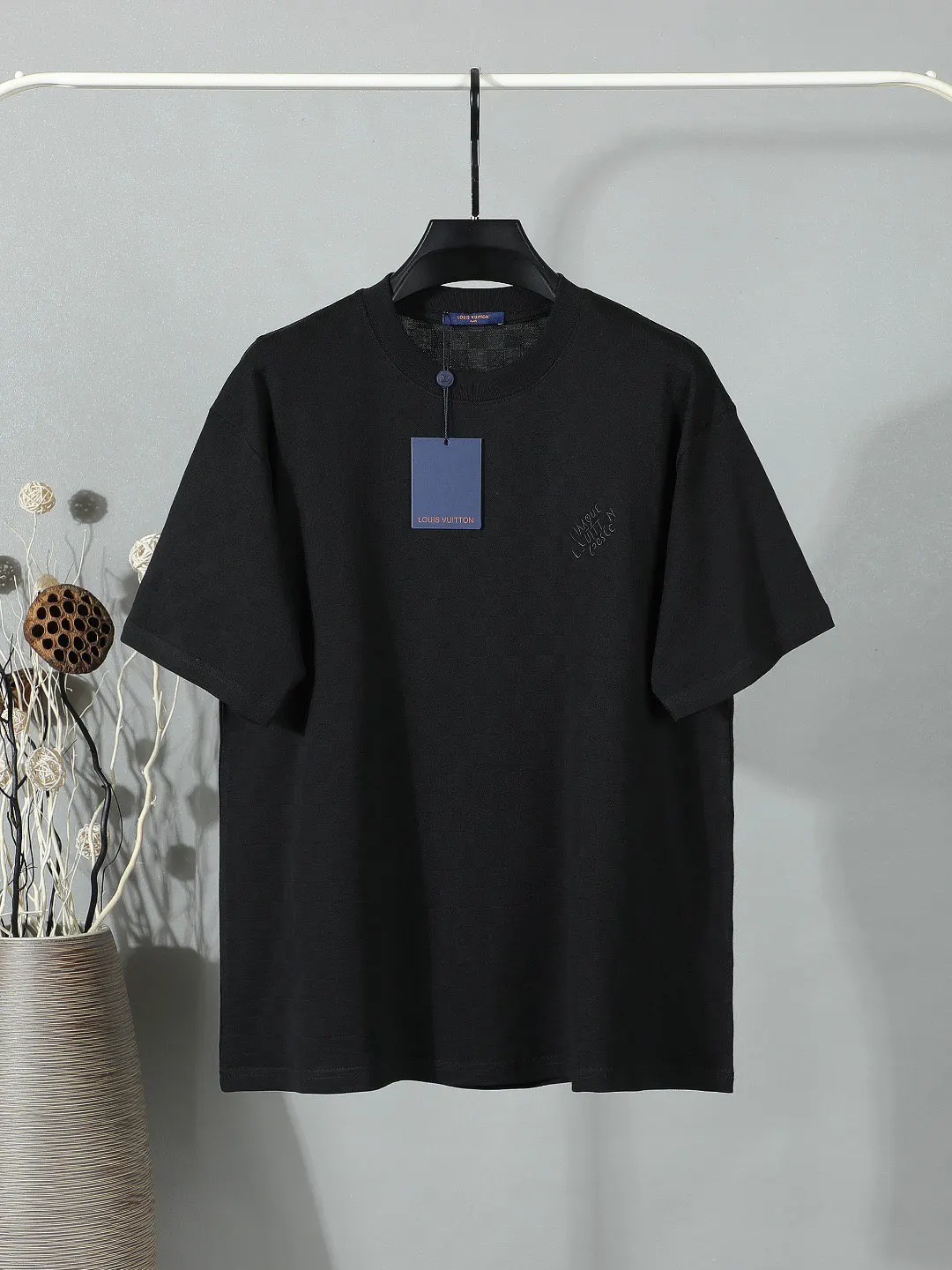 LV Monogram Jacquard Short Sleeve T-Shirt Casual Versatile