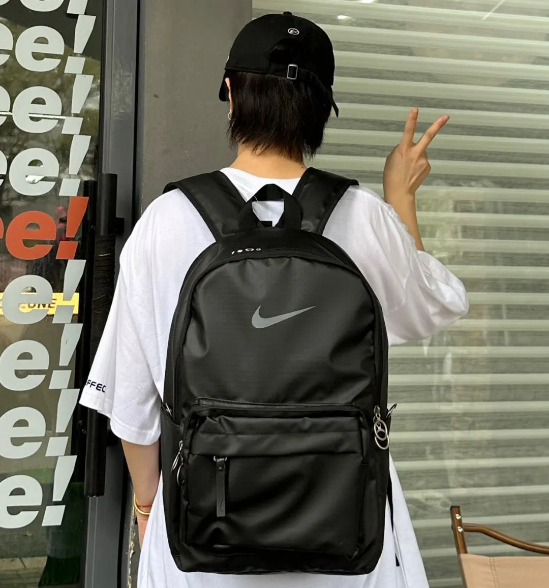 黑色 米白 耐克nike單肩包学生书包 日常單肩背款