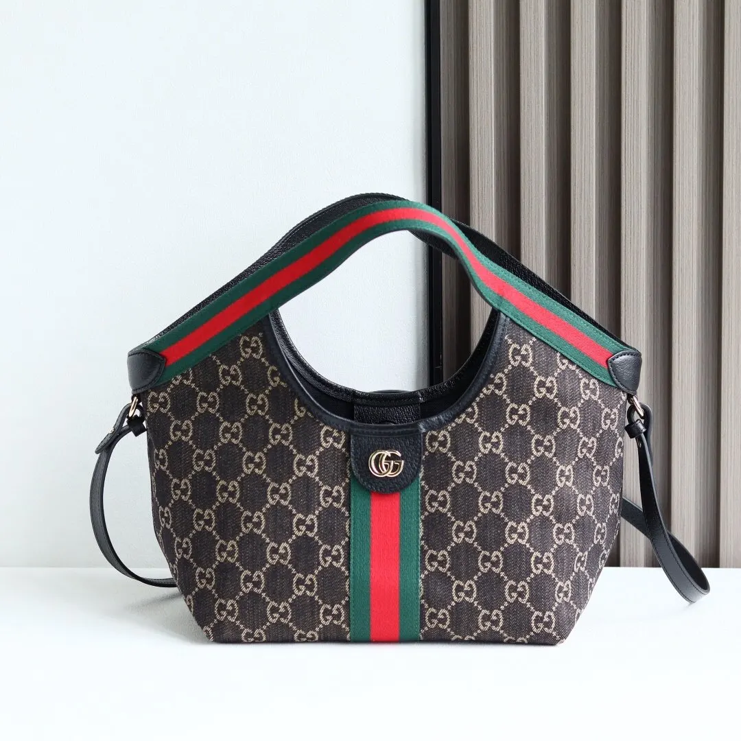 Green Brown Tote Bag Canvas