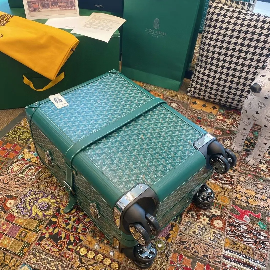 Goyard 老花 绿色 帆布 行李箱 旅行拉杆款 轻便出行款