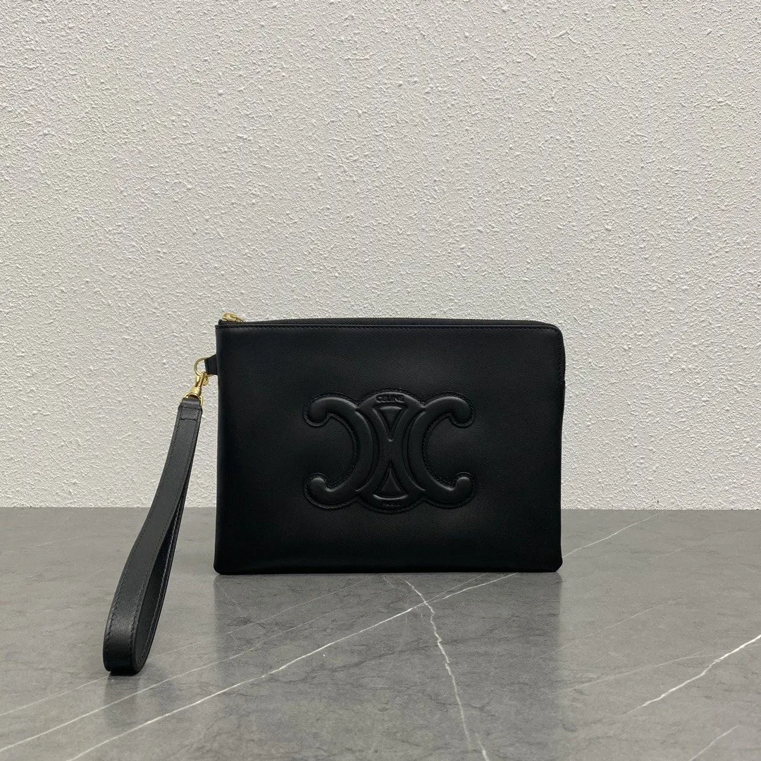 Celine 牛皮 手拿包 Ce手拿包 牛皮簡約风单品 精致手拿款