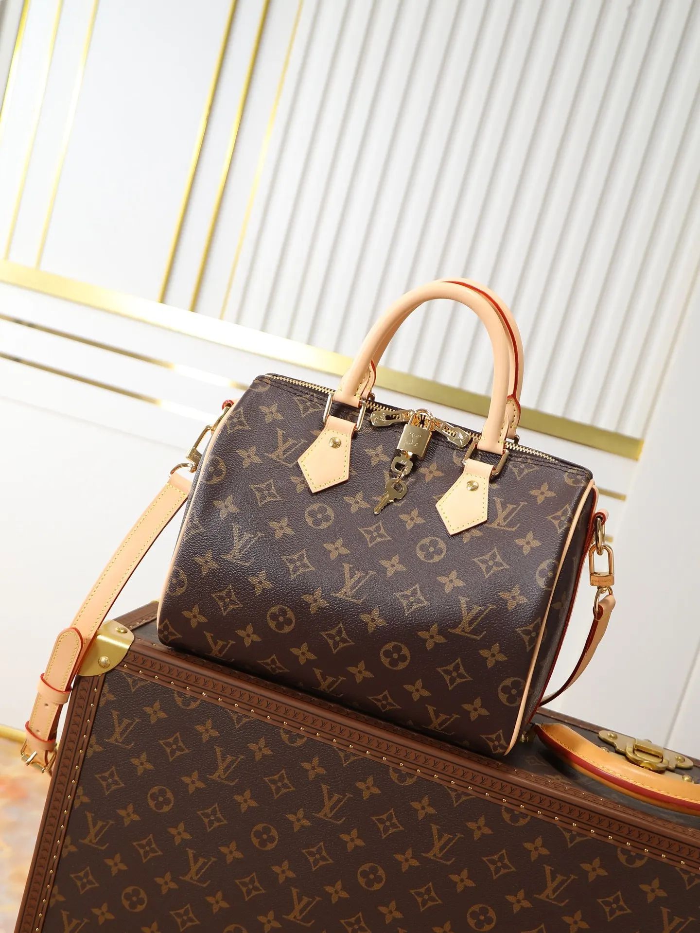 Monogram Organizer Pouch Travel Leather