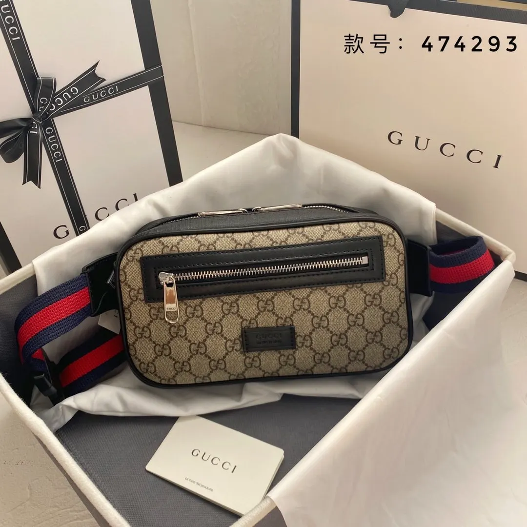Gucci 牛皮 腰包 休闲腰包款