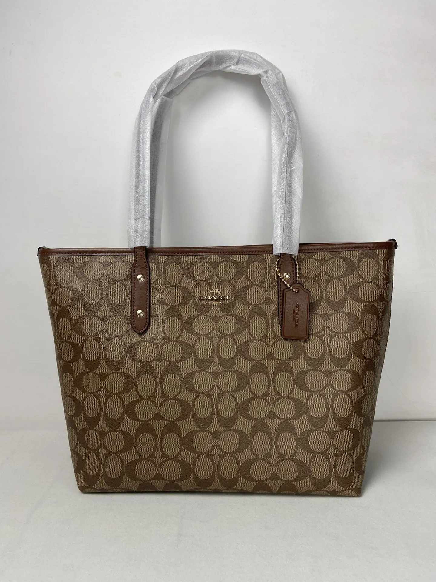 Monogram Tote Bag Leather