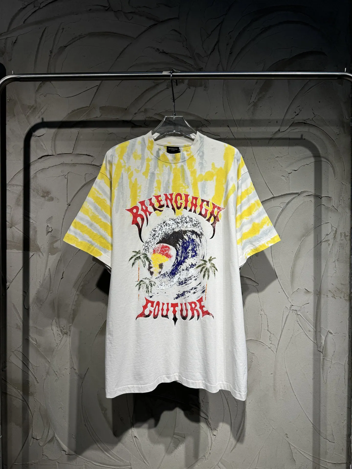 Balenciaga Print Short Sleeve T-Shirt Street Casual
