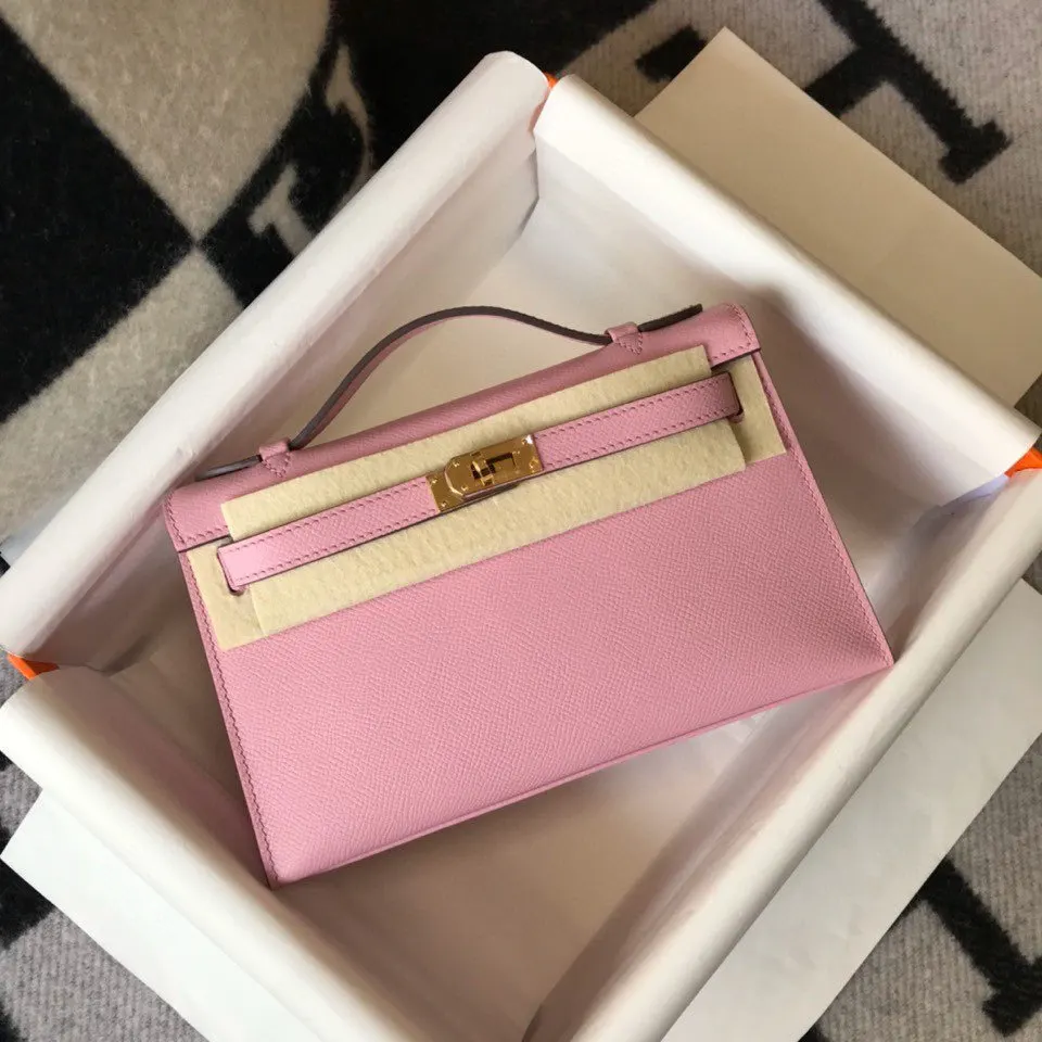 Hermes Mini Kelly 锦葵紫 Epsom掌纹牛皮 手提包 22cm 經典款