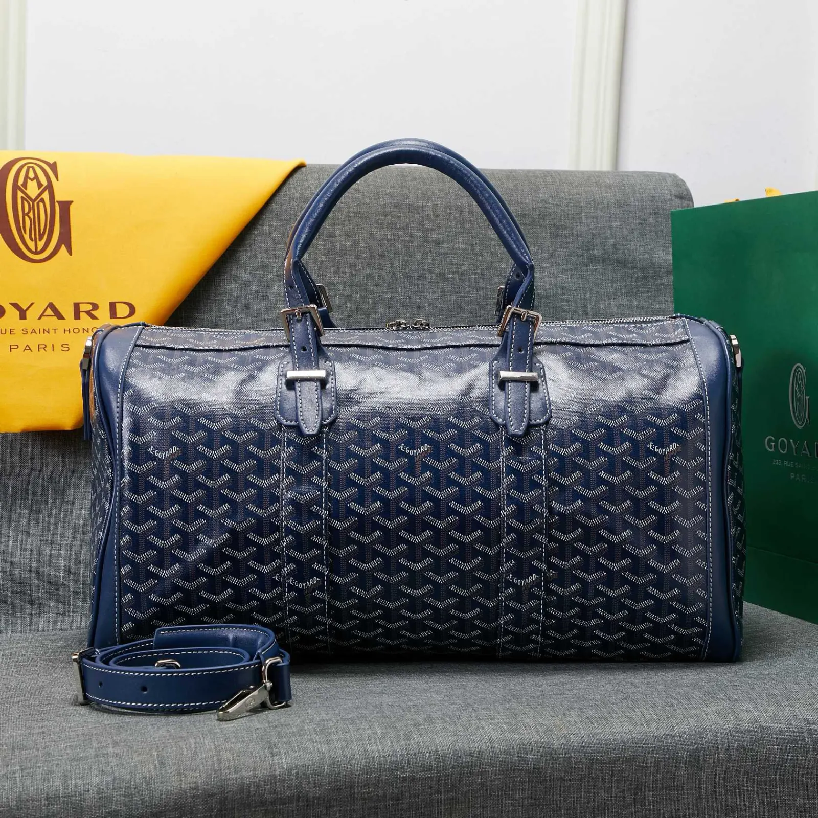 Goyard 吴亦凡同款包男女同款口袋GY戈雅旅行袋手提單肩短 大容量旅行款