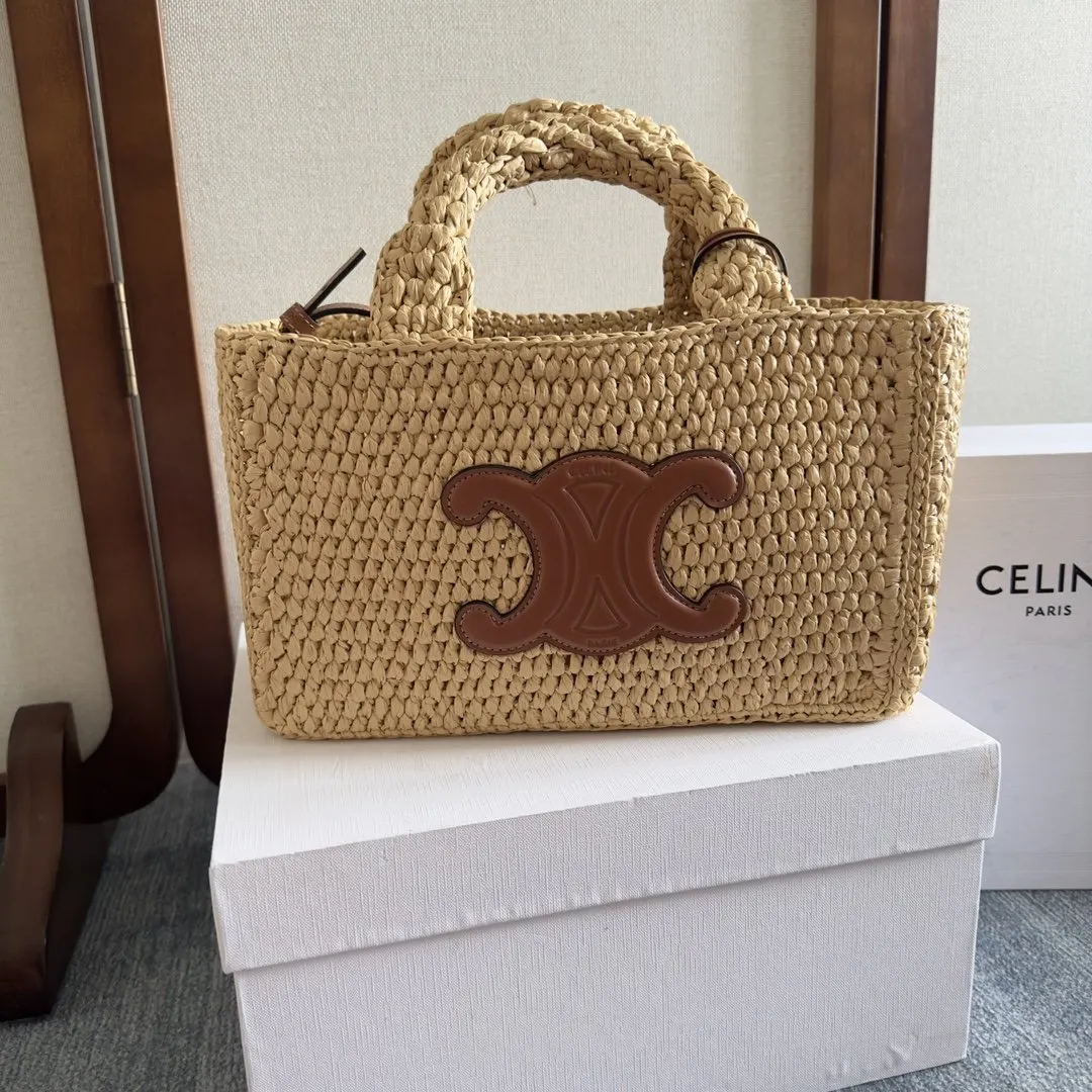 Celine 金色 牛皮 托特包 大容量托特款