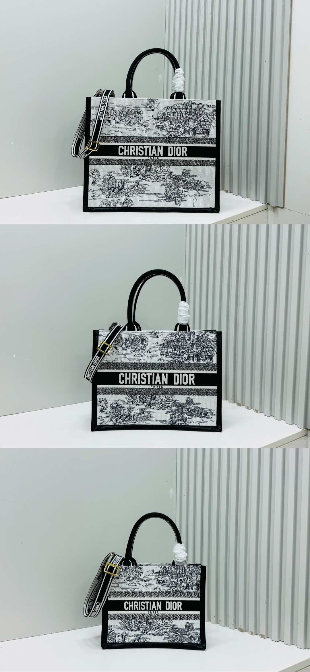 Dior Oblique 黑白迷你托特包 手提款