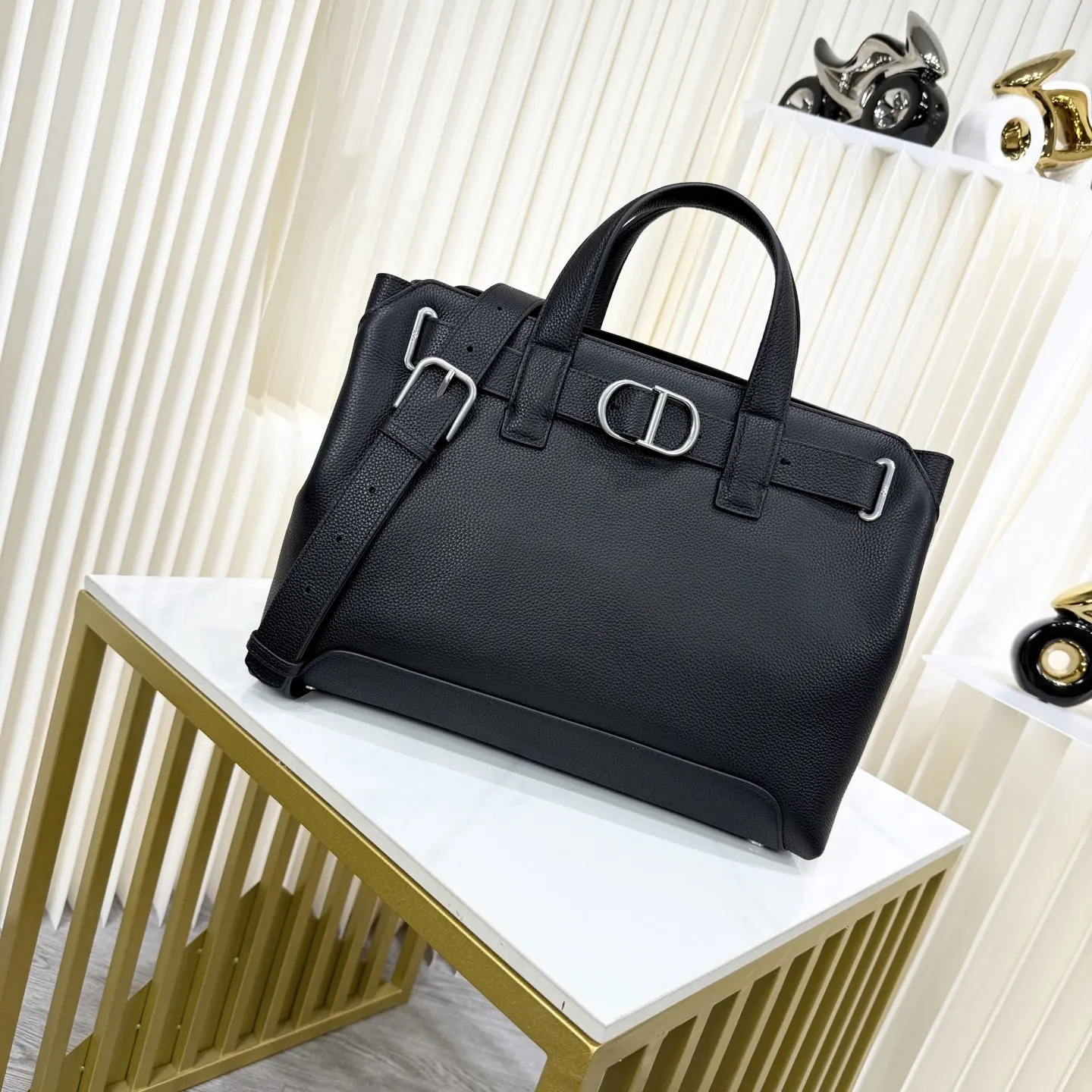 Dior Black Organizer Pouch Travel Leather