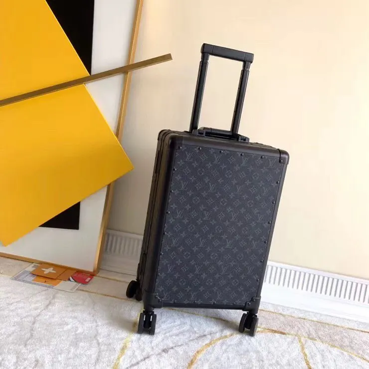 黑色 老花 v驴牌行李箱 拉杆箱 時尚新宠 復古 旅行拉杆款 輕便出行款