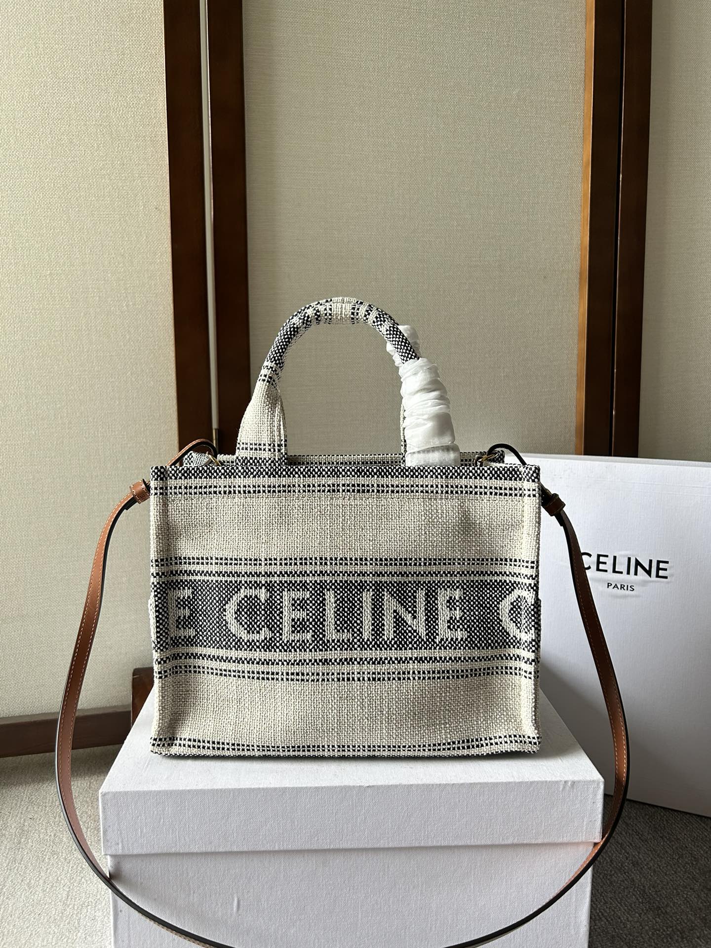 Celine 棕色 牛皮 托特包 大容量托特款