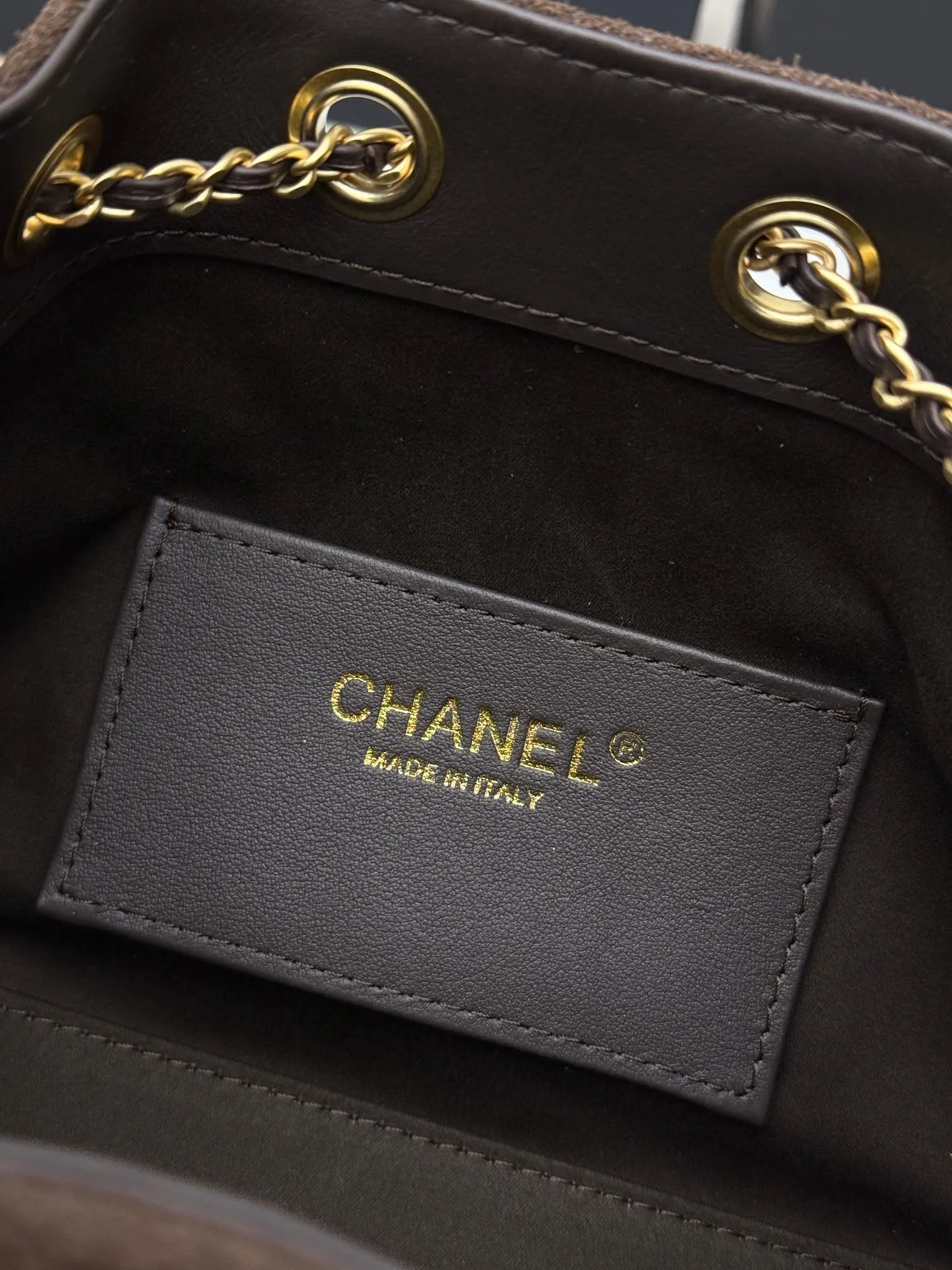 Gold Hobo Shoulder Bag Vintage Leather