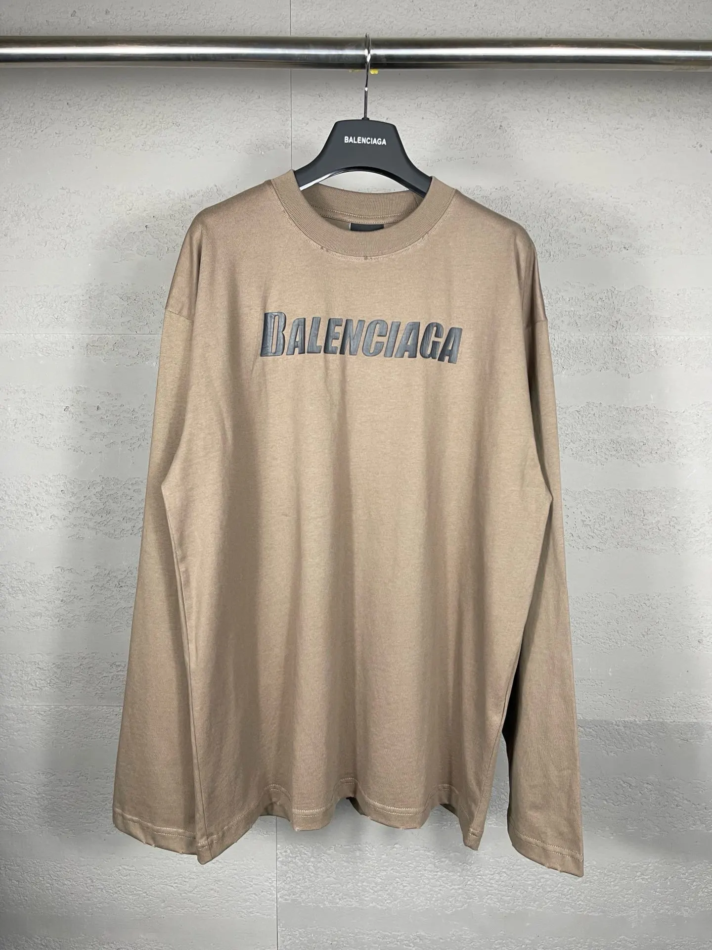 Balenciaga Black Cotton Logo Short Sleeve T-Shirt Loose Casual