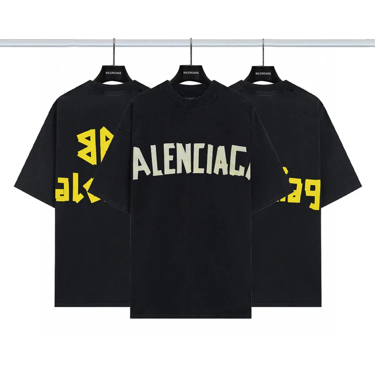 Balenciaga 水洗黑 水洗 短袖T恤 街頭休閒款