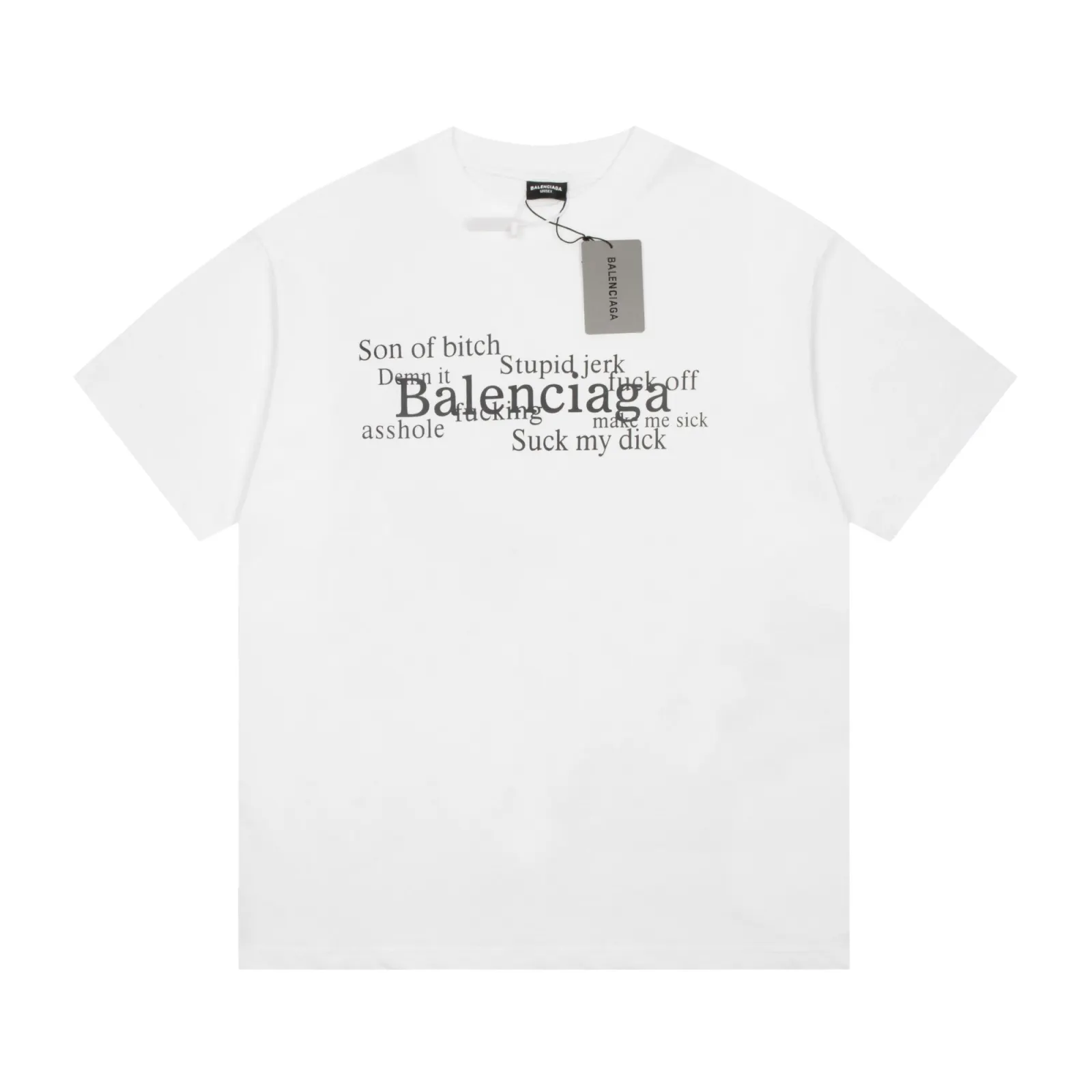 Balenciaga Black Short Sleeve T-Shirt Loose Casual