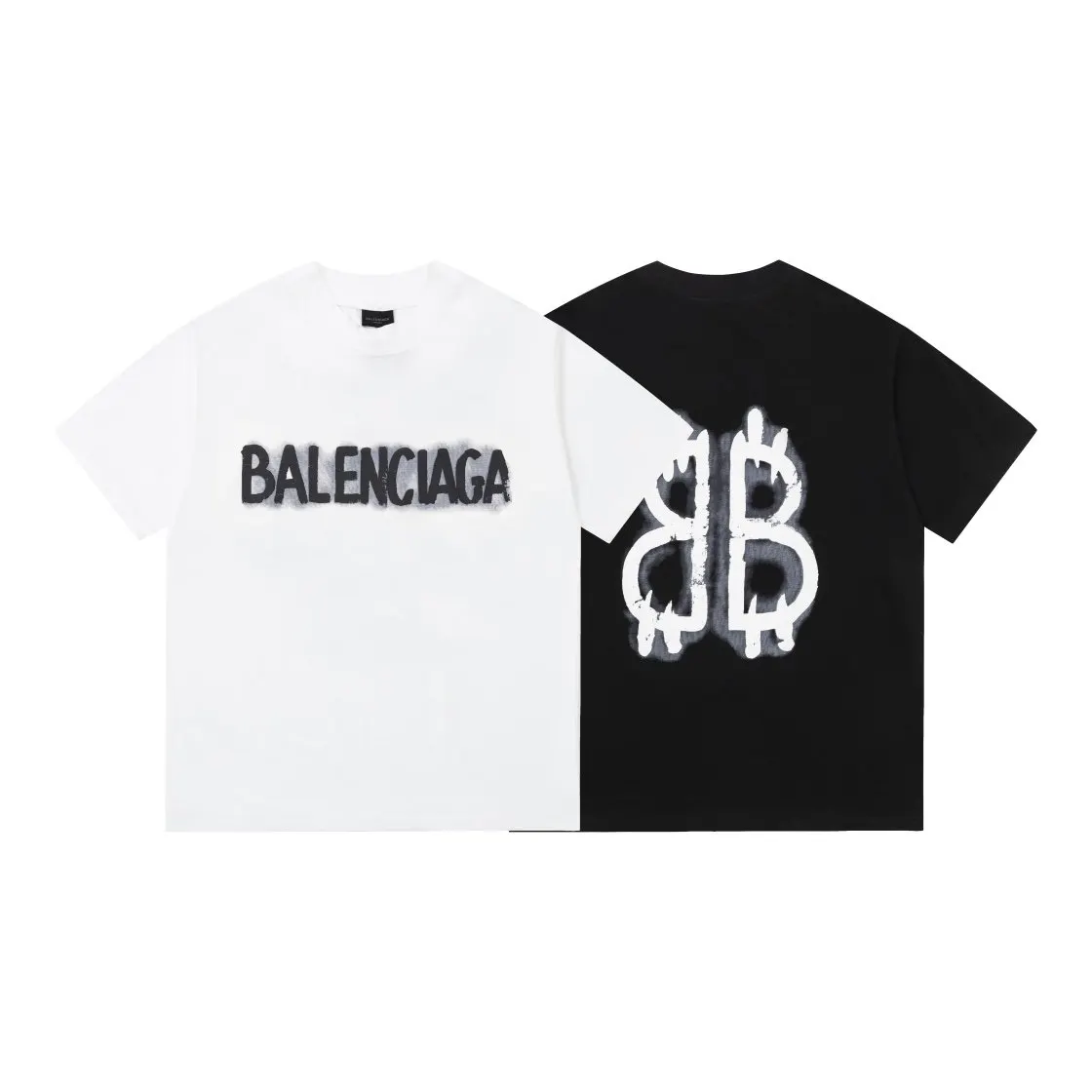 Balenciaga Black Short Sleeve T-Shirt Loose Casual