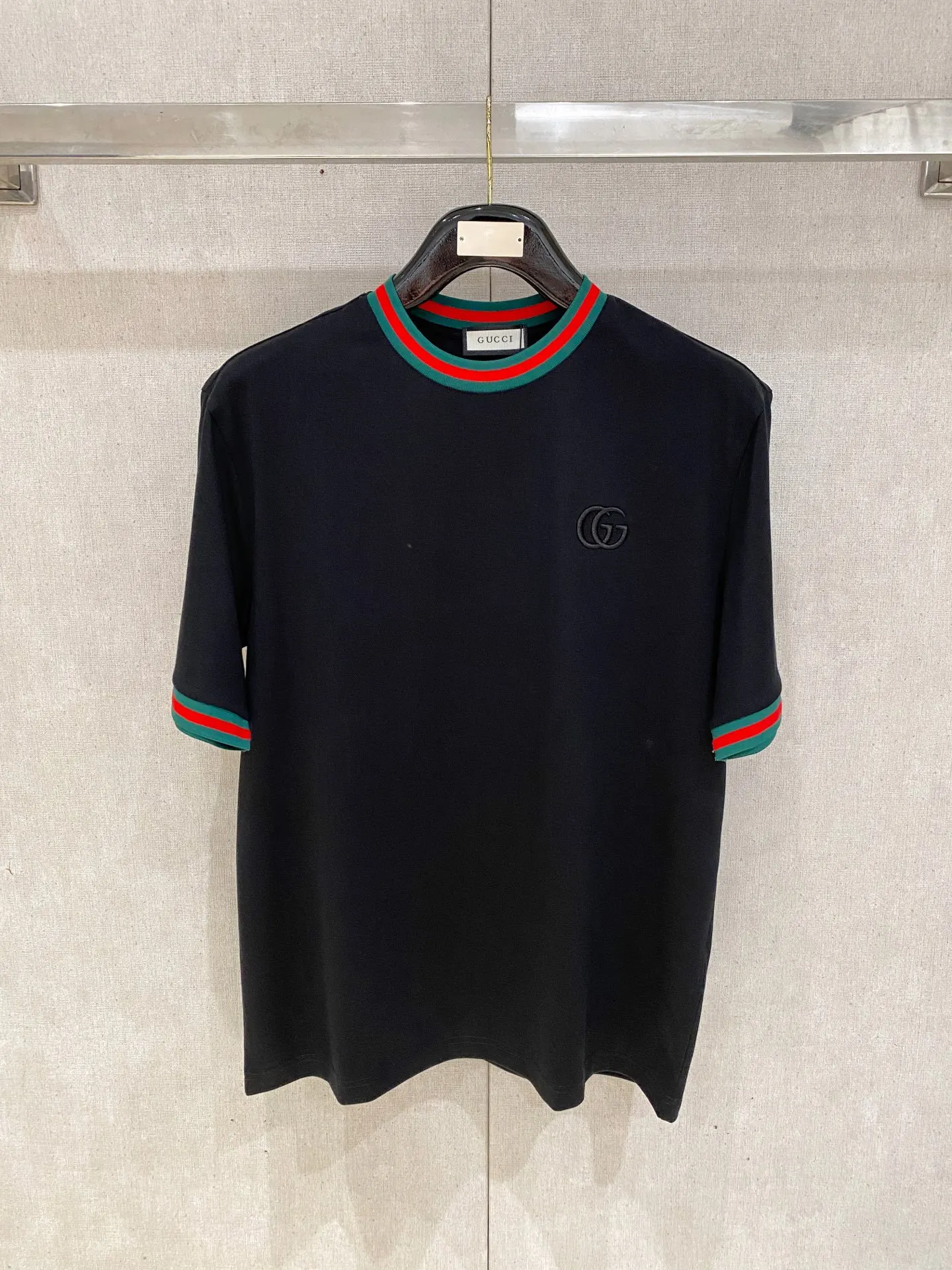 Gucci Double G Embroidered Short Sleeve T-Shirt