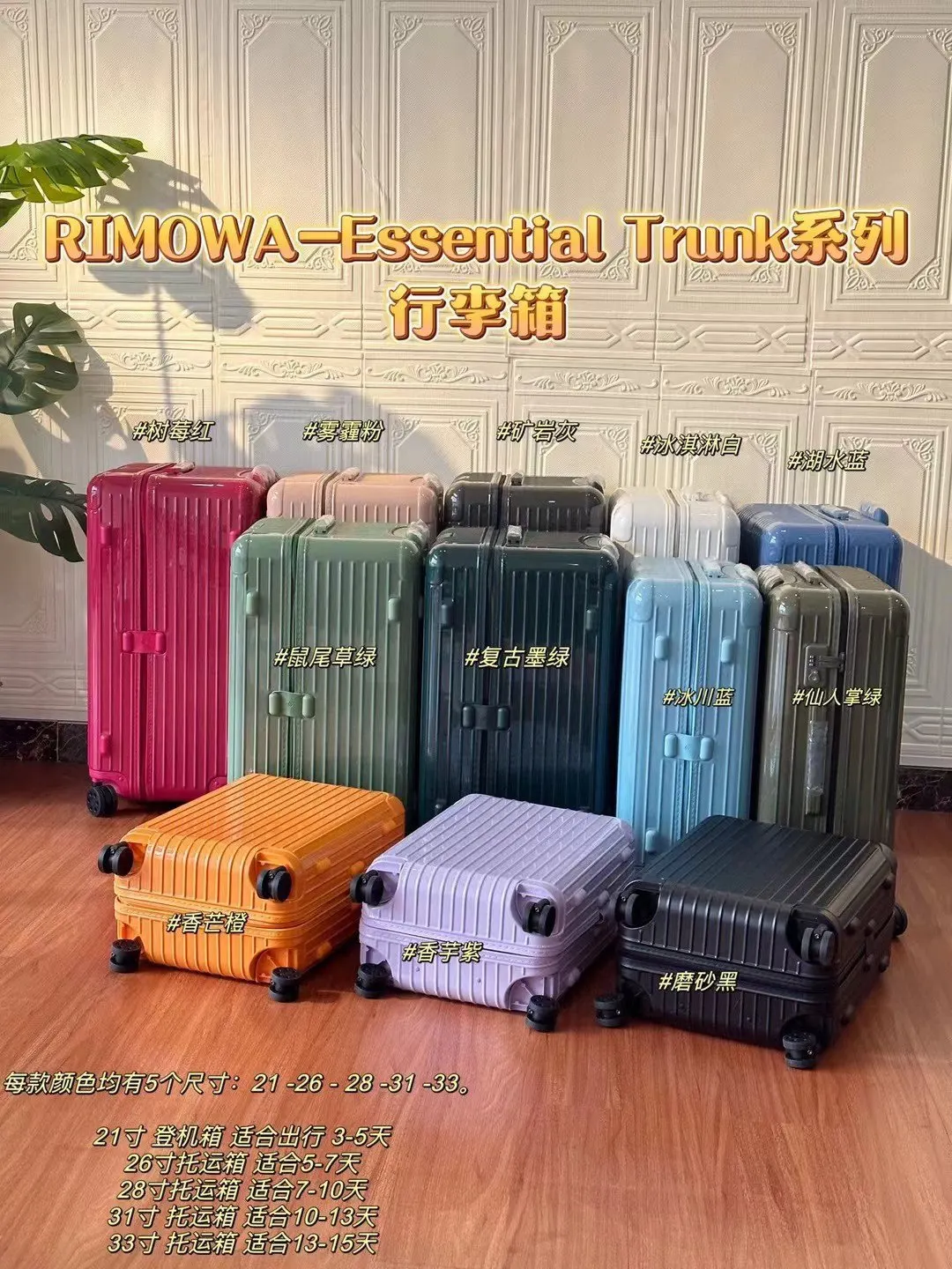 黑色 白色 Essential 系列 原Salsa的 行李箱 旅行拉杆款 轻便出行款