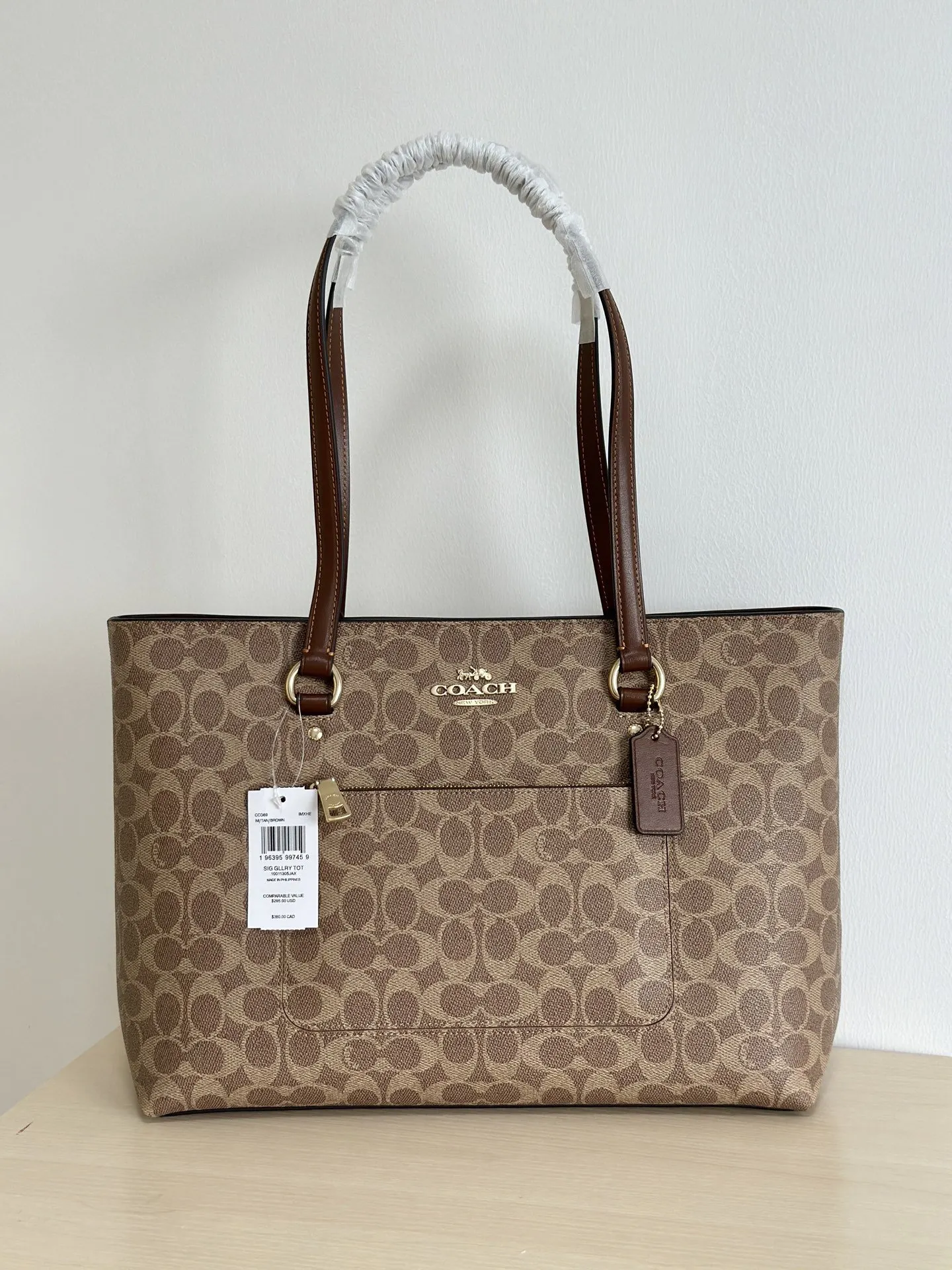 Monogram Tote Bag Leather