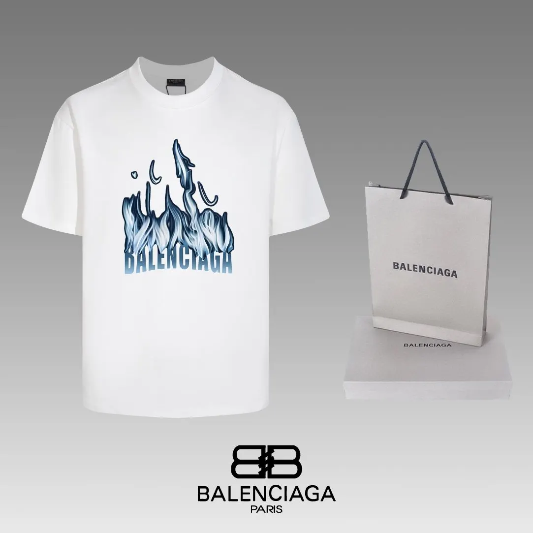 Balenciaga Black Short Sleeve T-Shirt Loose Casual