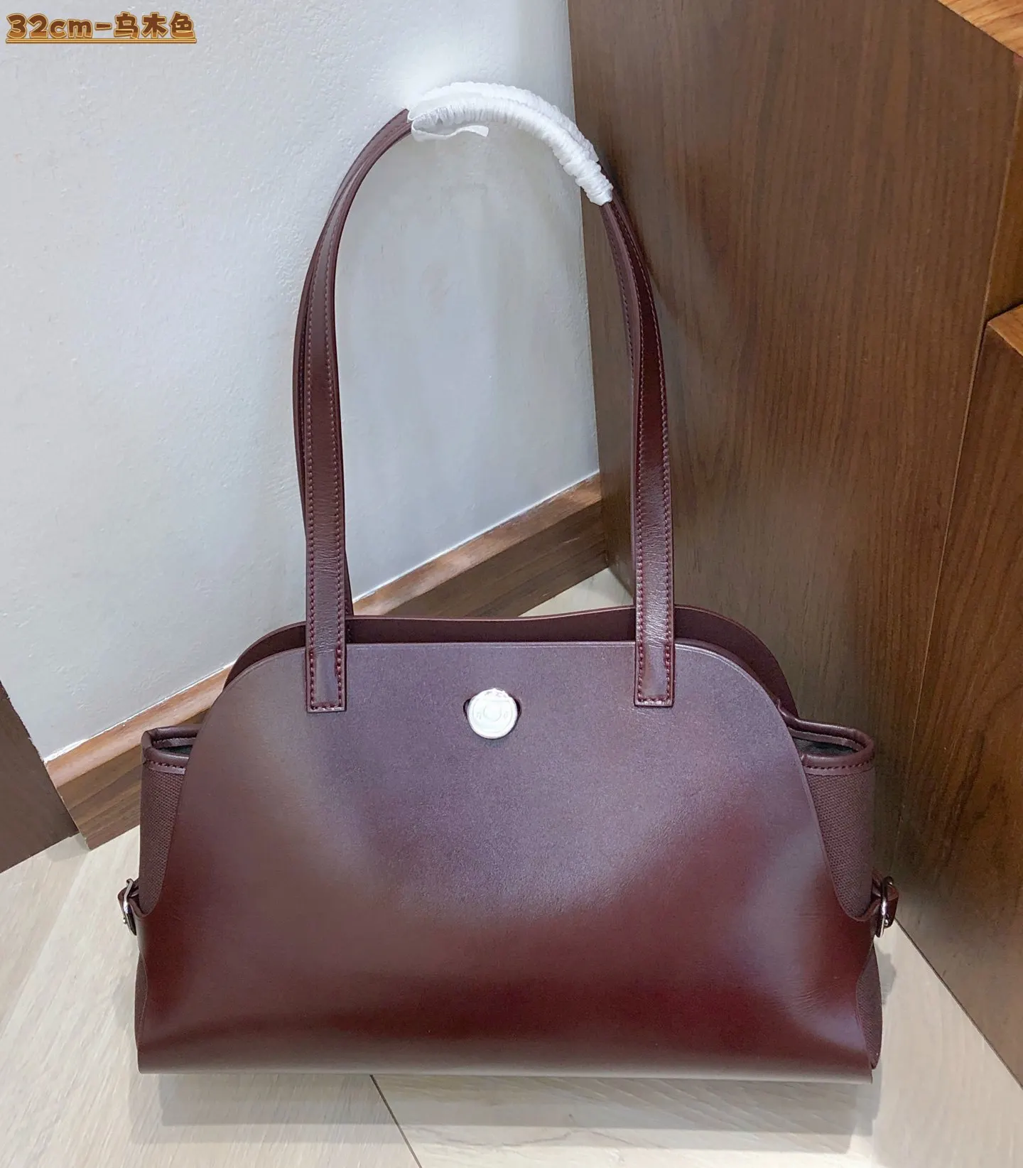 Hermes 帆布 Tablier Sellier马鞍皮 帆布银扣 腋下包 复古腋下背款