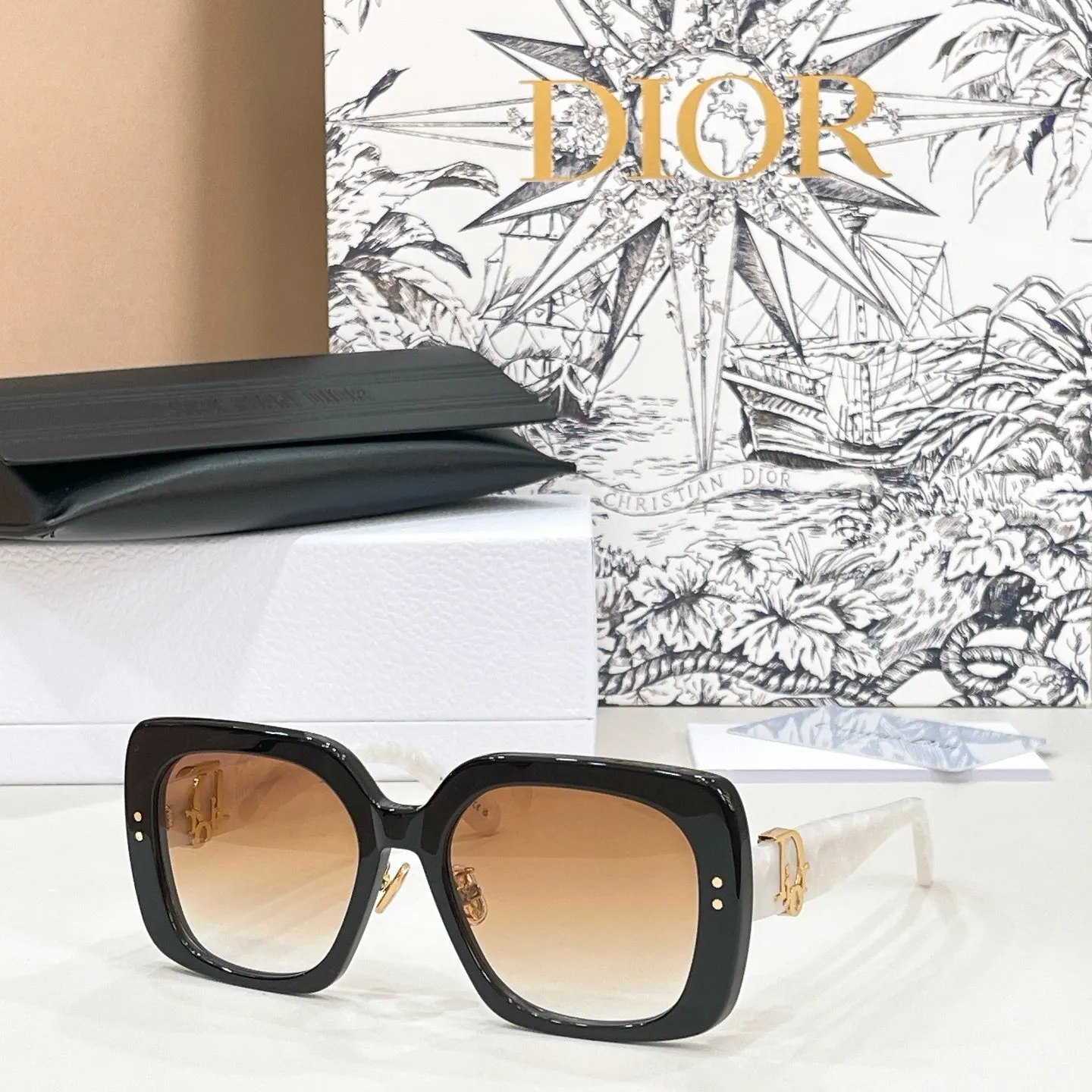 Dior Oblique Black Cat-Eye Sunglasses