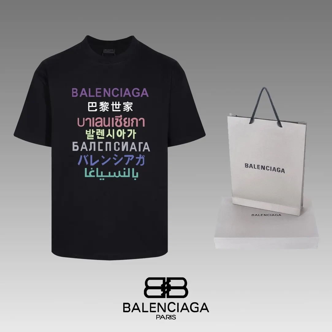 Balenciaga 黑色 短袖T恤 宽松休閒款