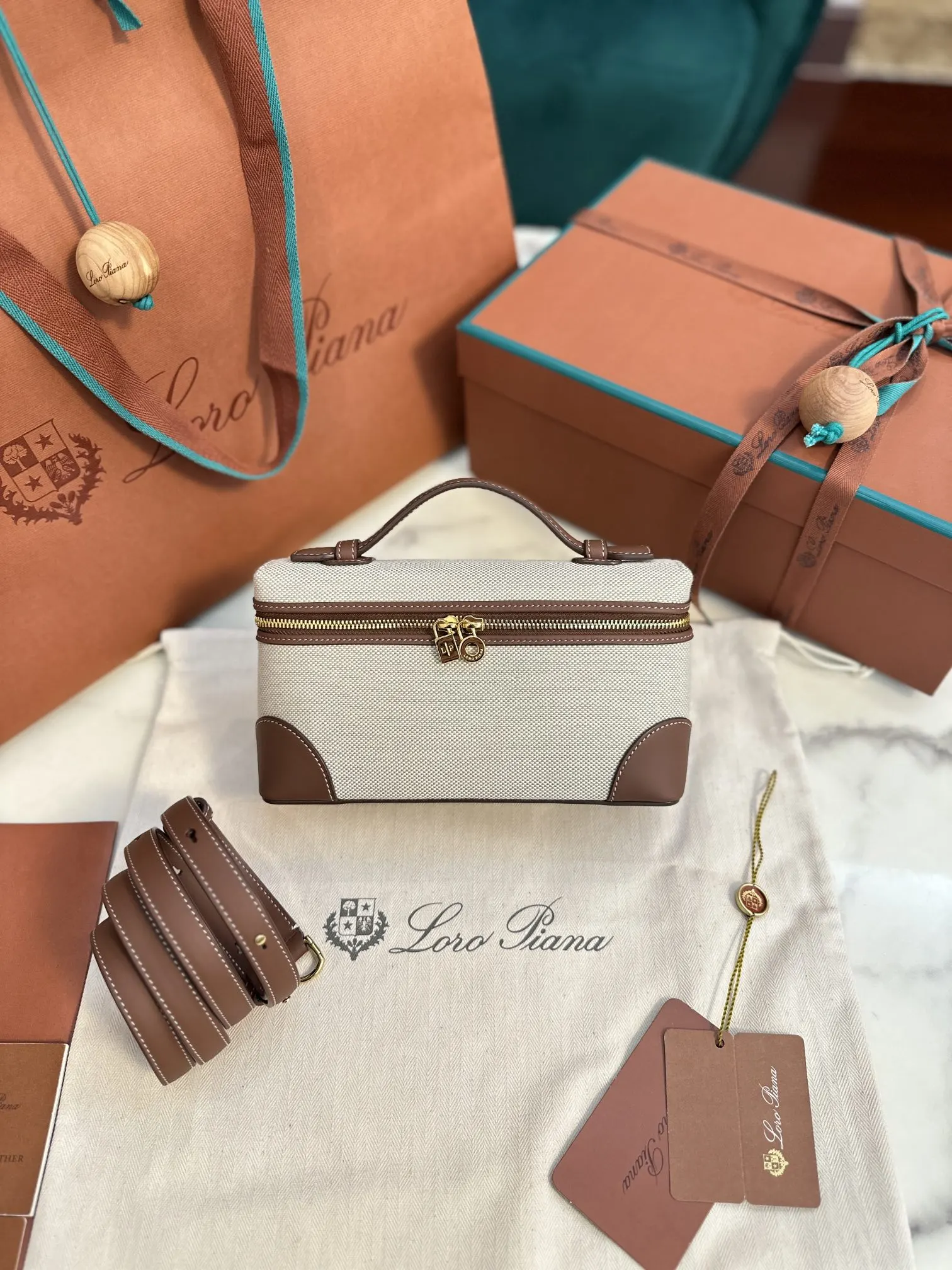 Brown Clutch Bag Canvas