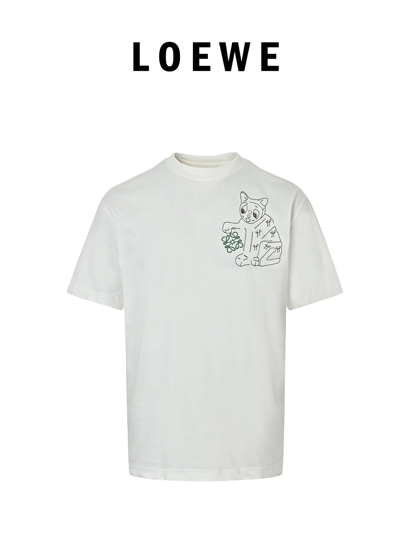 LV Embroidery Short Sleeve T-Shirt Casual Versatile