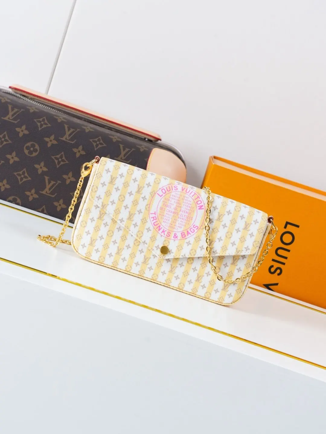 Louis Vuitton Gold Chain Bag Canvas