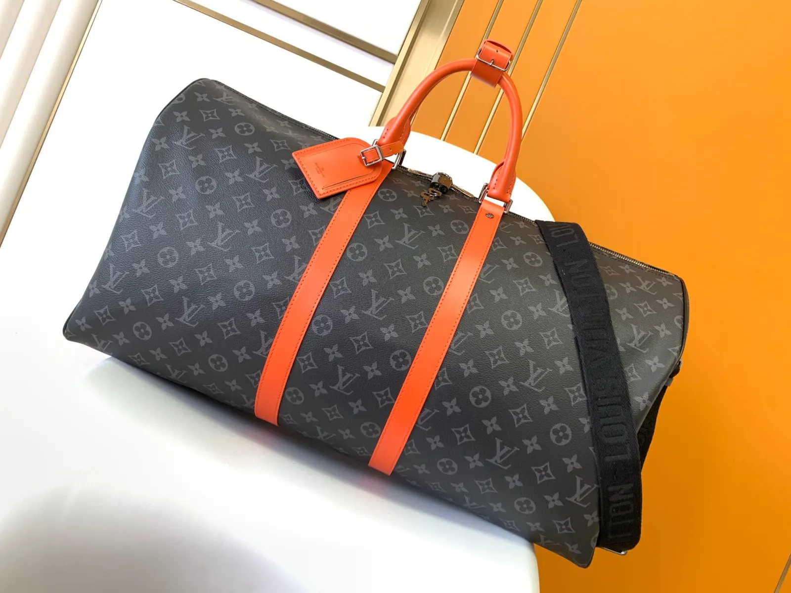 Keepall 黑色 灰色 帆布 旅行袋 大容量旅行款