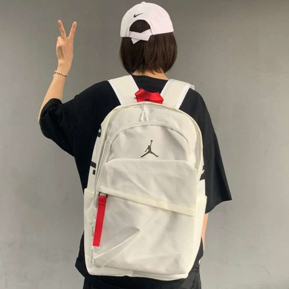黑色 白色 立体标 耐克乔丹织带字母logo高 單肩包学 日常單肩背款