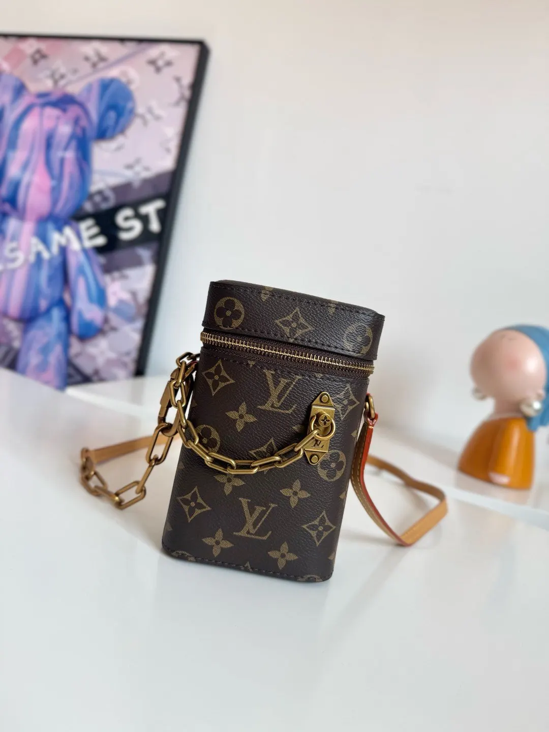 Louis Vuitton Gold Organizer Pouch Travel Canvas