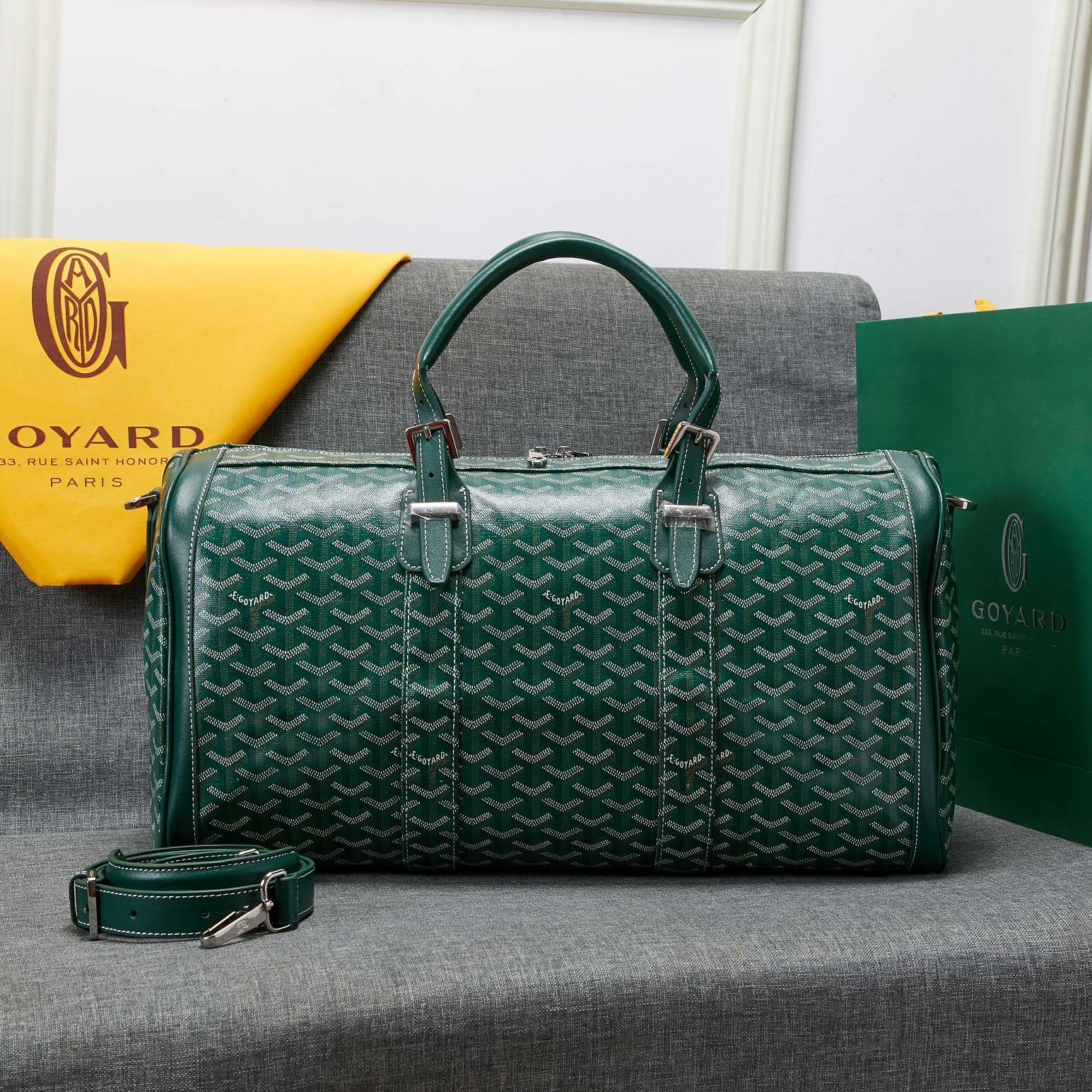 Goyard 吴亦凡同款包男女同款口袋GY戈雅旅行袋手提單肩短 大容量旅行款