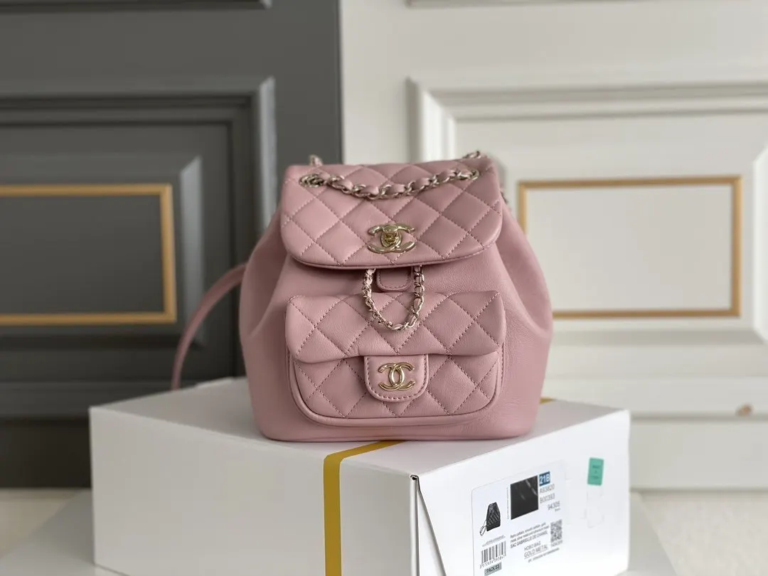 Pink Backpack Leather