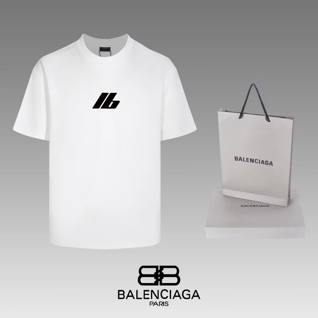 Balenciaga Black Short Sleeve T-Shirt Loose Casual