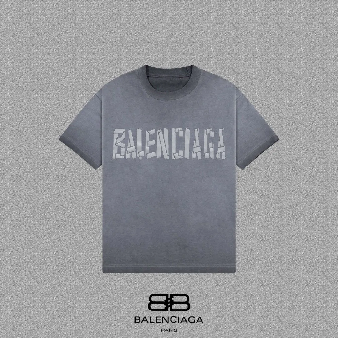Balenciaga Paris 灰色 短袖T恤 街頭休閒款