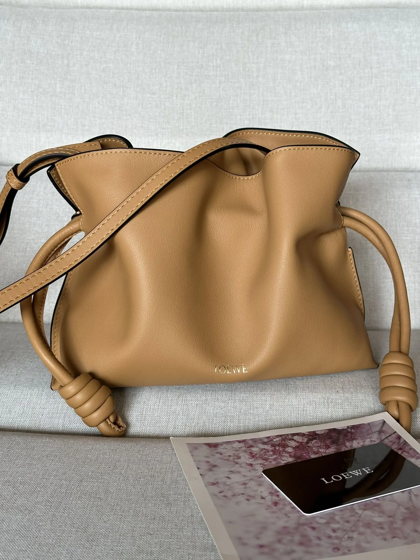 Loewe 金色 牛皮 手拿包 精致手拿款