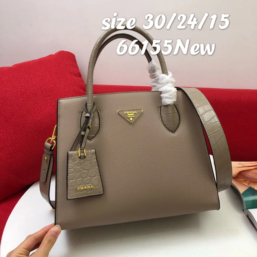 PRADA 鳄鱼皮 牛皮 手提包 日常通勤款