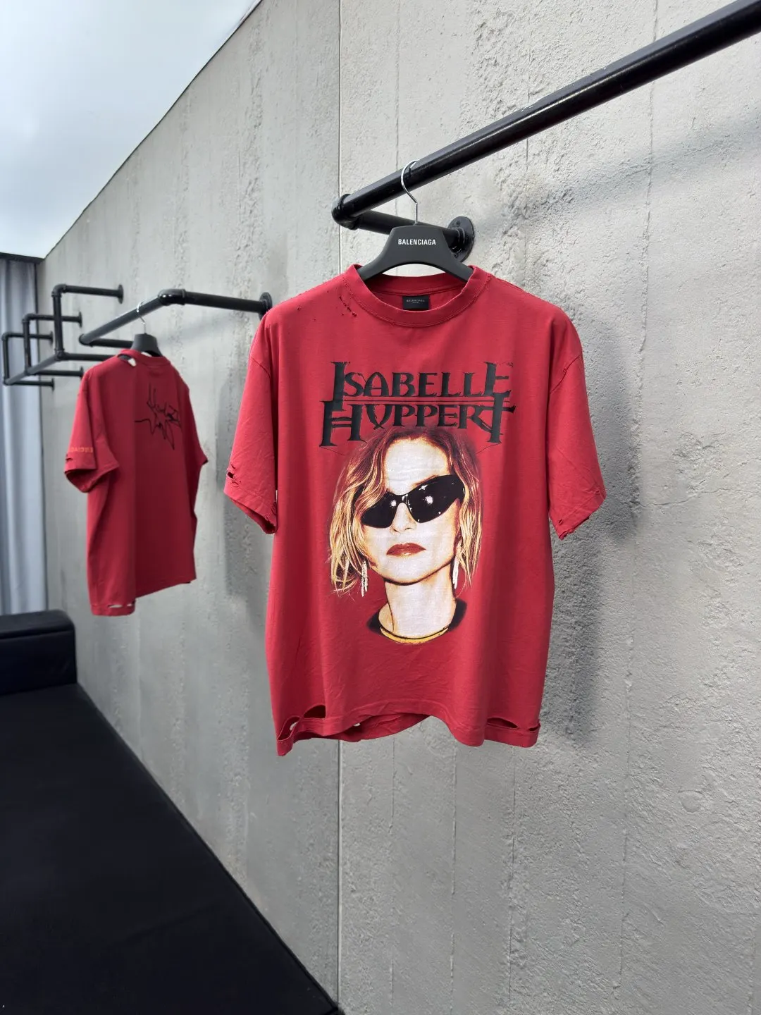 Balenciaga 紅色 Logo 短袖T恤 街頭休閒款