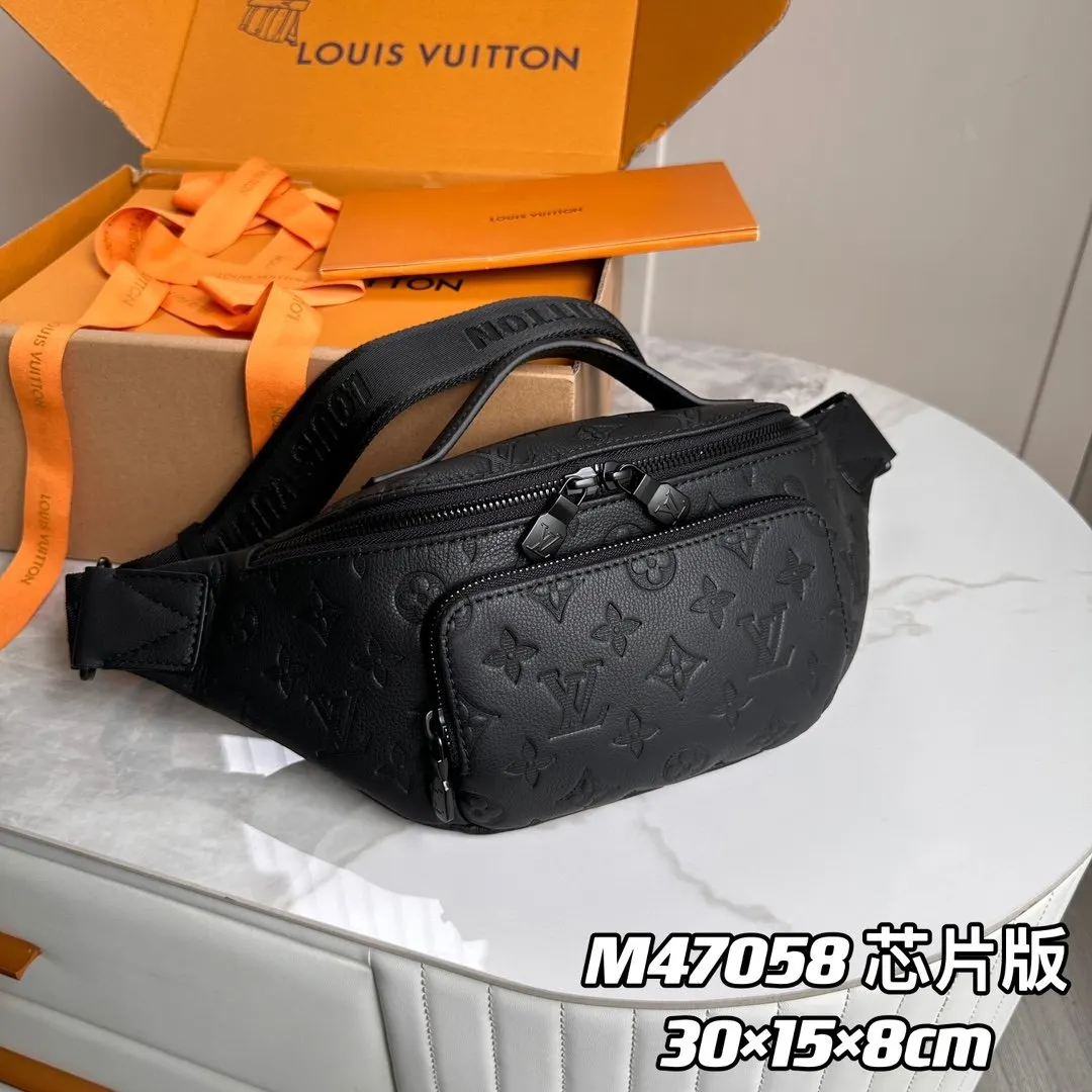 Black Belt Bag Casual Leather