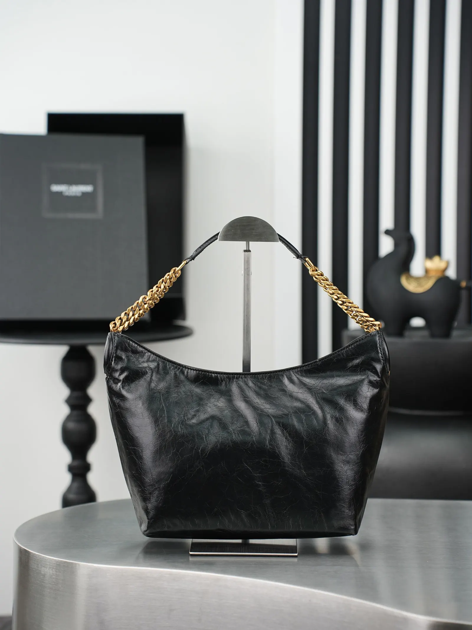 Black Hobo Shoulder Bag Vintage