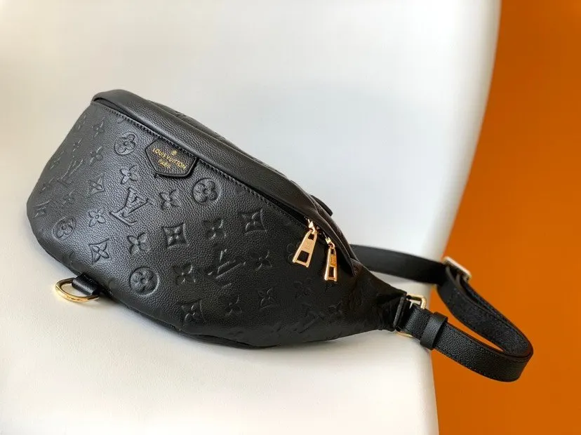 Louis Vuitton Black White Belt Bag Casual Leather