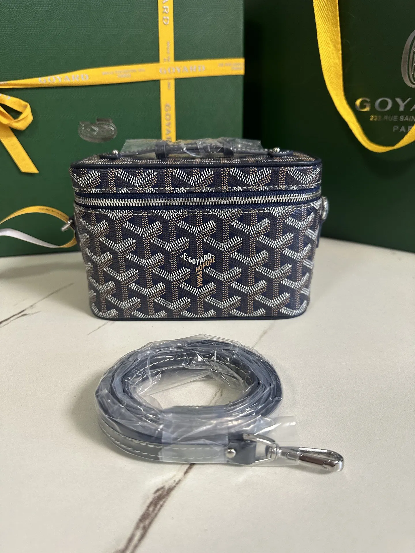 Goyard 黃色 小牛皮 化妝包 便携收納款